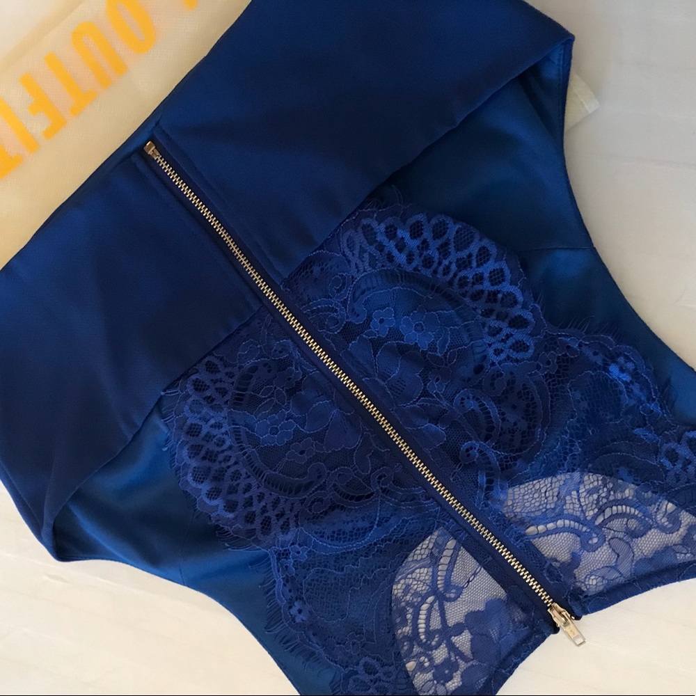 Lulus Waltz Me Royal Crop Top - Picture 2 of 5